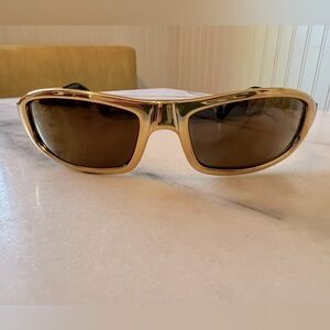 Very now Vintage 1992 Diesel Sunglasses in Metallic Gold with original case!